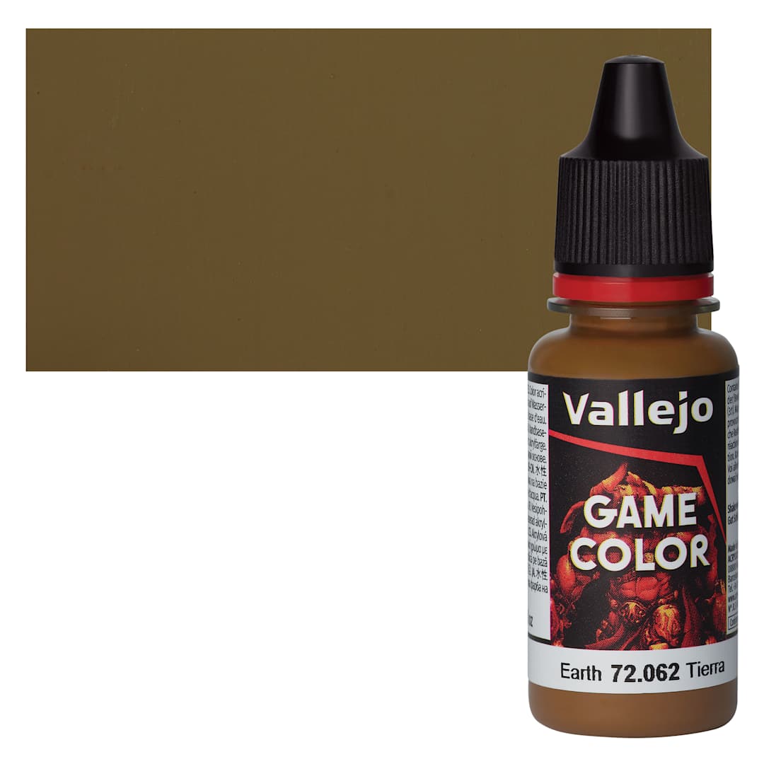 Open in modal - Vallejo Game Color Acrylic Paint - Earth - Bottle and Swatch
