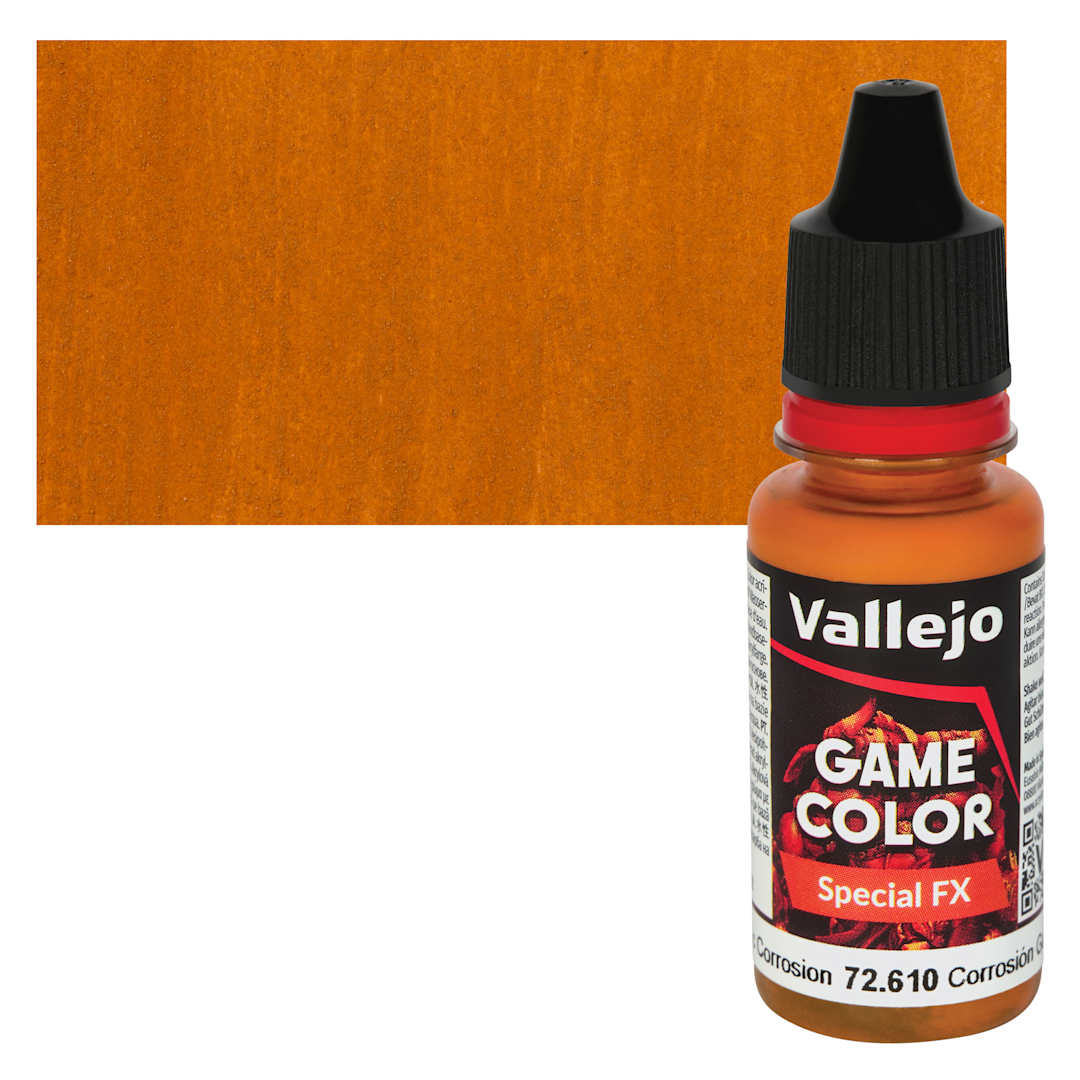 Open in modal - Vallejo Game Color Special FX Acrylic Paint - Galvanic Corrosion - Bottle and Swatch