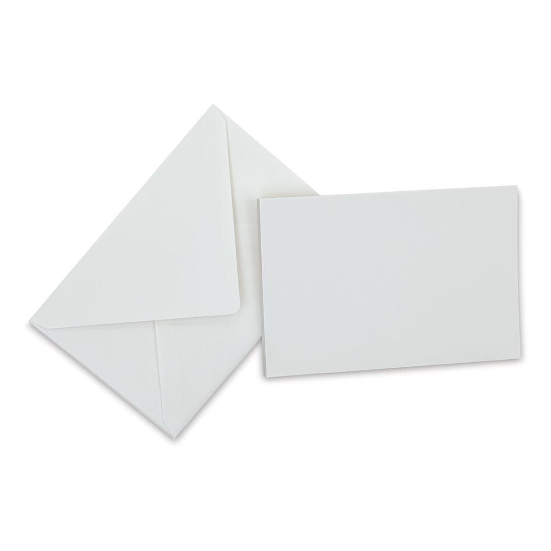 Open in modal - Original Crown Mill Large Flat Cards and Envelopes - White, Pkg of 25