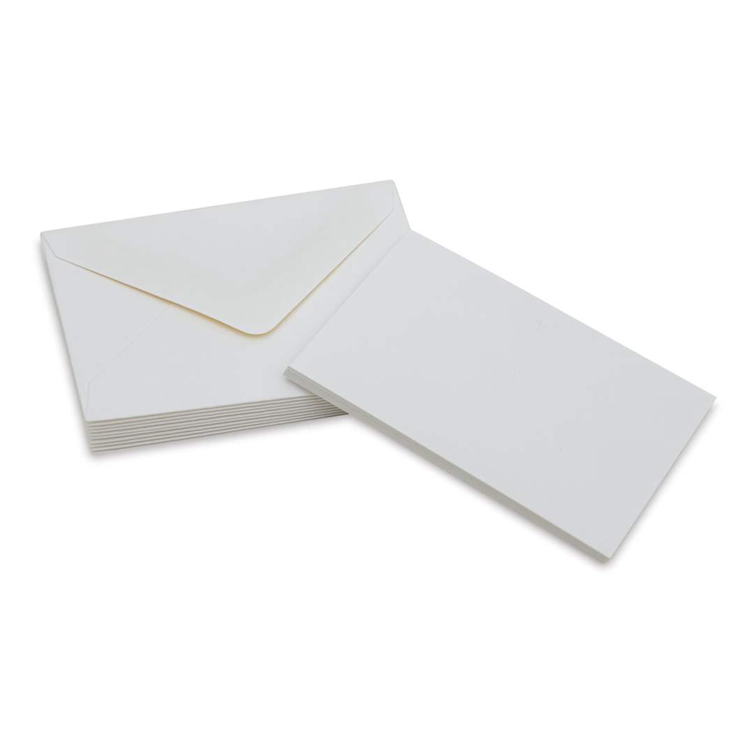 Open in modal - Original Crown Mill Flat Mini Cards and Envelopes - White, Pkg of 10