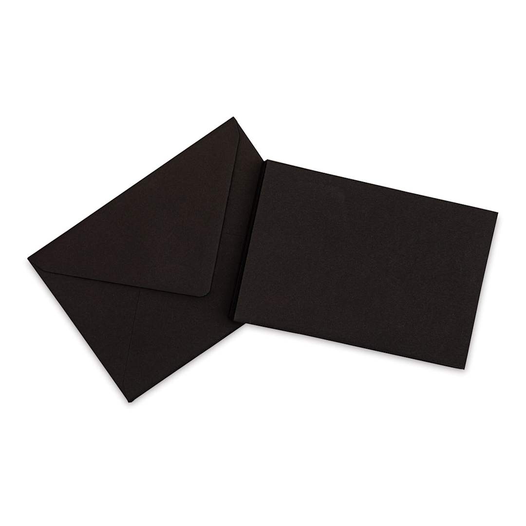 Open in modal - Original Crown Mill Folded Cards - Black, Pkg of 10 (card and envelope)