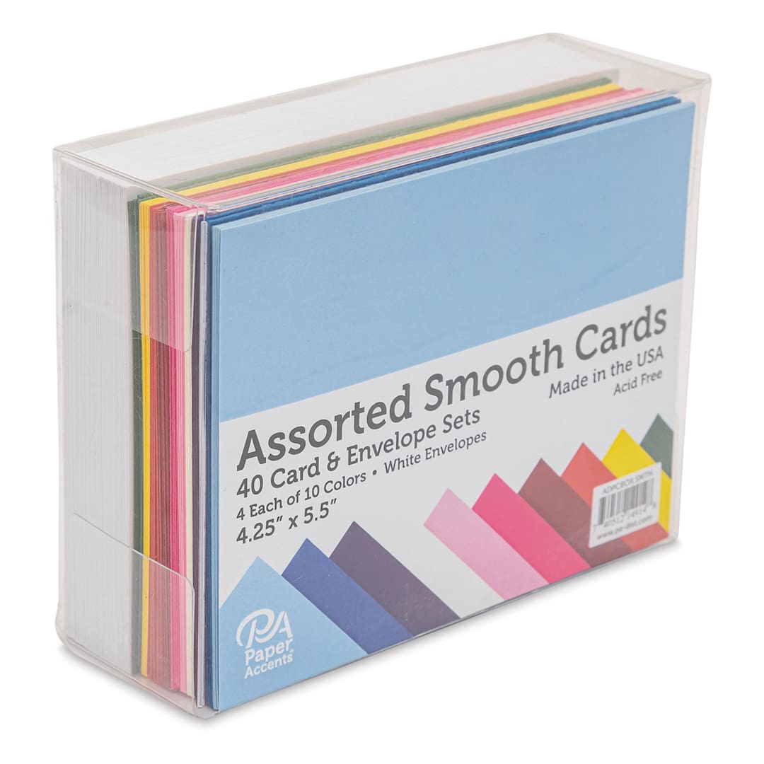 Open in modal - Paper Accents Folded Cards and Envelopes, Assorted, 4-1/4" x 5-1/2", In Package