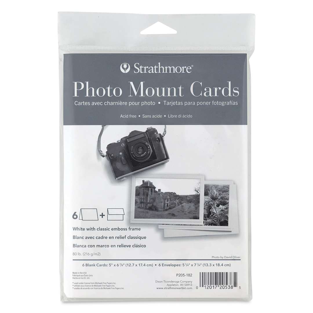 Open in modal - Strathmore Photo Mount Cards and Envelopes - Classic Emboss, front of the packaging of 6