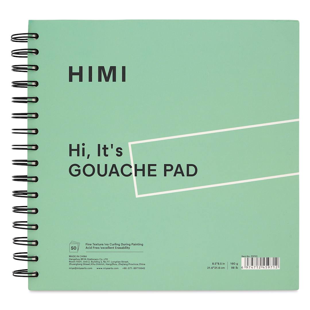 Open in modal - Himi Gouache Paper Pad - 8-1/2" x 8-1/2", Green
