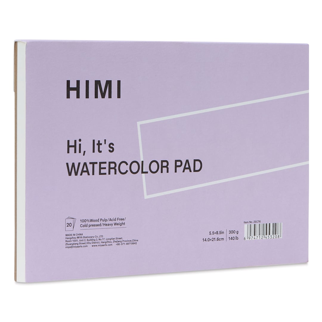 Open in modal - Himi Watercolor Paper Pad - 5-1/2" x 8-1/2", Purple