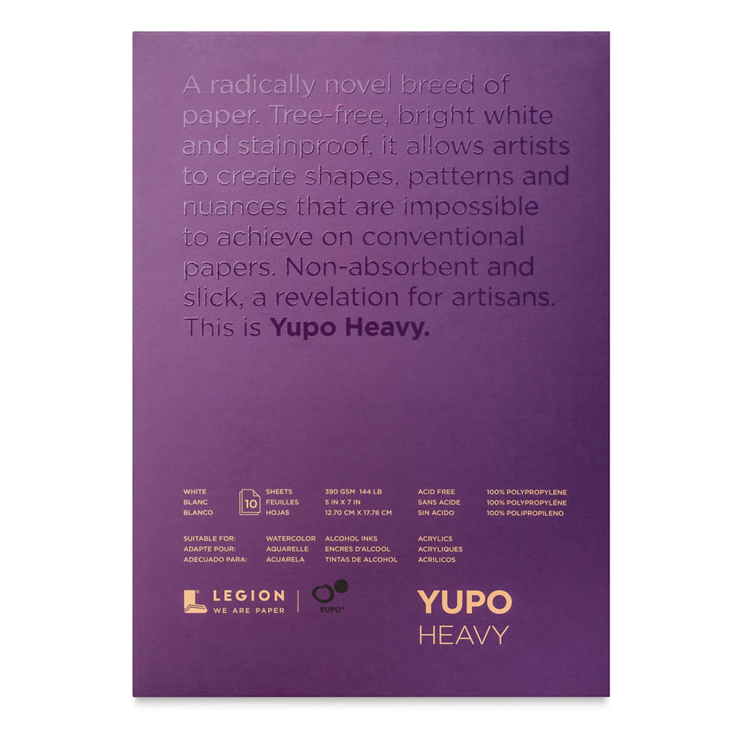 Open in modal - Legion Yupo Heavyweight Synthetic Paper Pad - 5" x 7", 10 Sheets