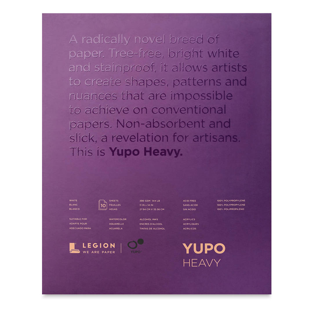 Open in modal - Legion Yupo Heavyweight Synthetic Paper Pad - 11" x 14", 10 Sheets