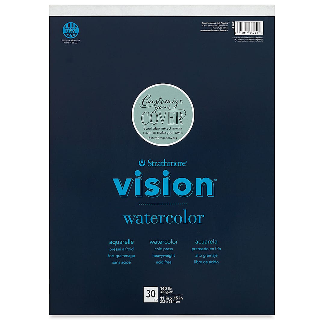 Open in modal - Strathmore Vision Watercolor Pad - 11" x 15", 30 Sheets, 140 lb