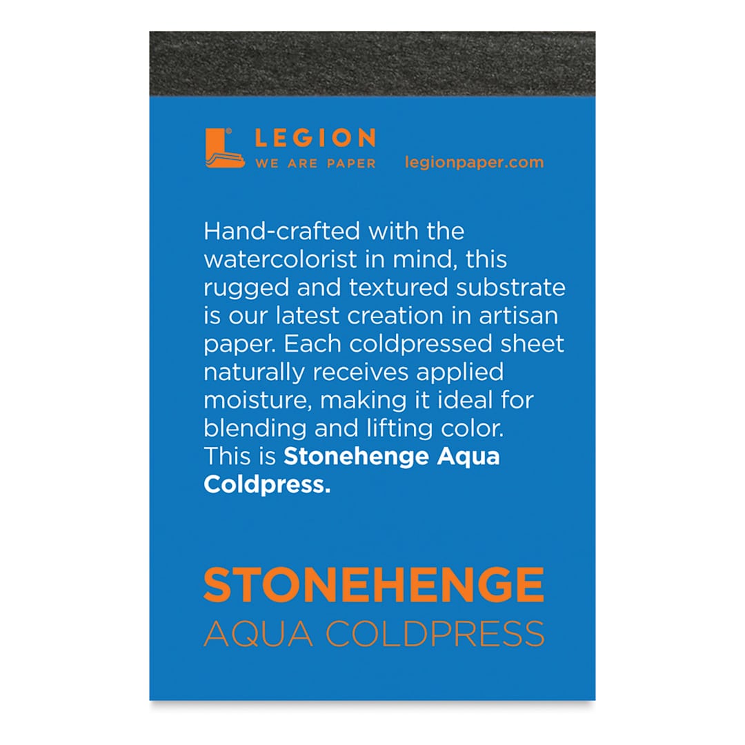Open in modal - Legion Stonehenge Aqua Mini Pad - Cold Press, 140 lb, 10 Sheets, front cover