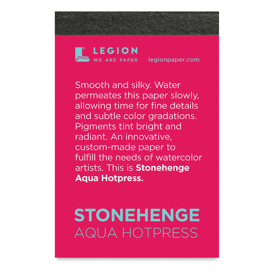 Open in modal - Legion Stonehenge Aqua Mini Pad - Hot Press, 140 lb, 10 Sheets, front cover