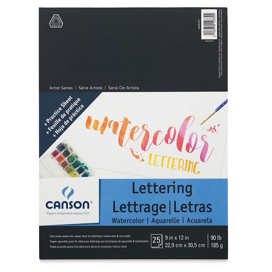 Open in modal - Canson Lettering Pad - Top cover of Pad for Watercolor