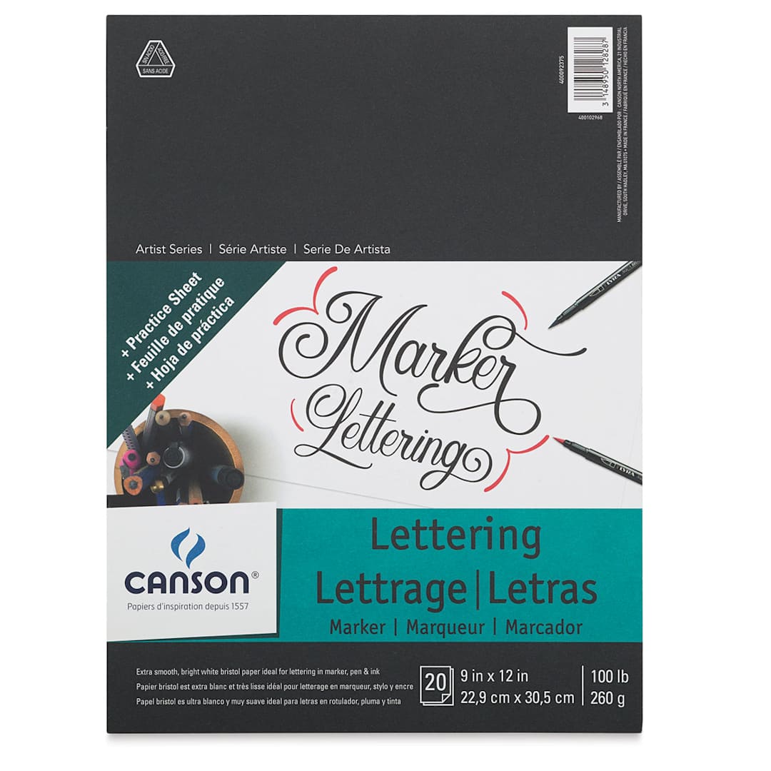 Open in modal - Canson Lettering Pad - Top cover of Pad for Marker
