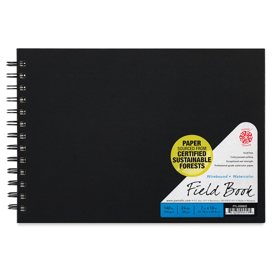 Open in modal - Pentalic Watercolor Field Book - 7'' x 10'', 24 Sheets