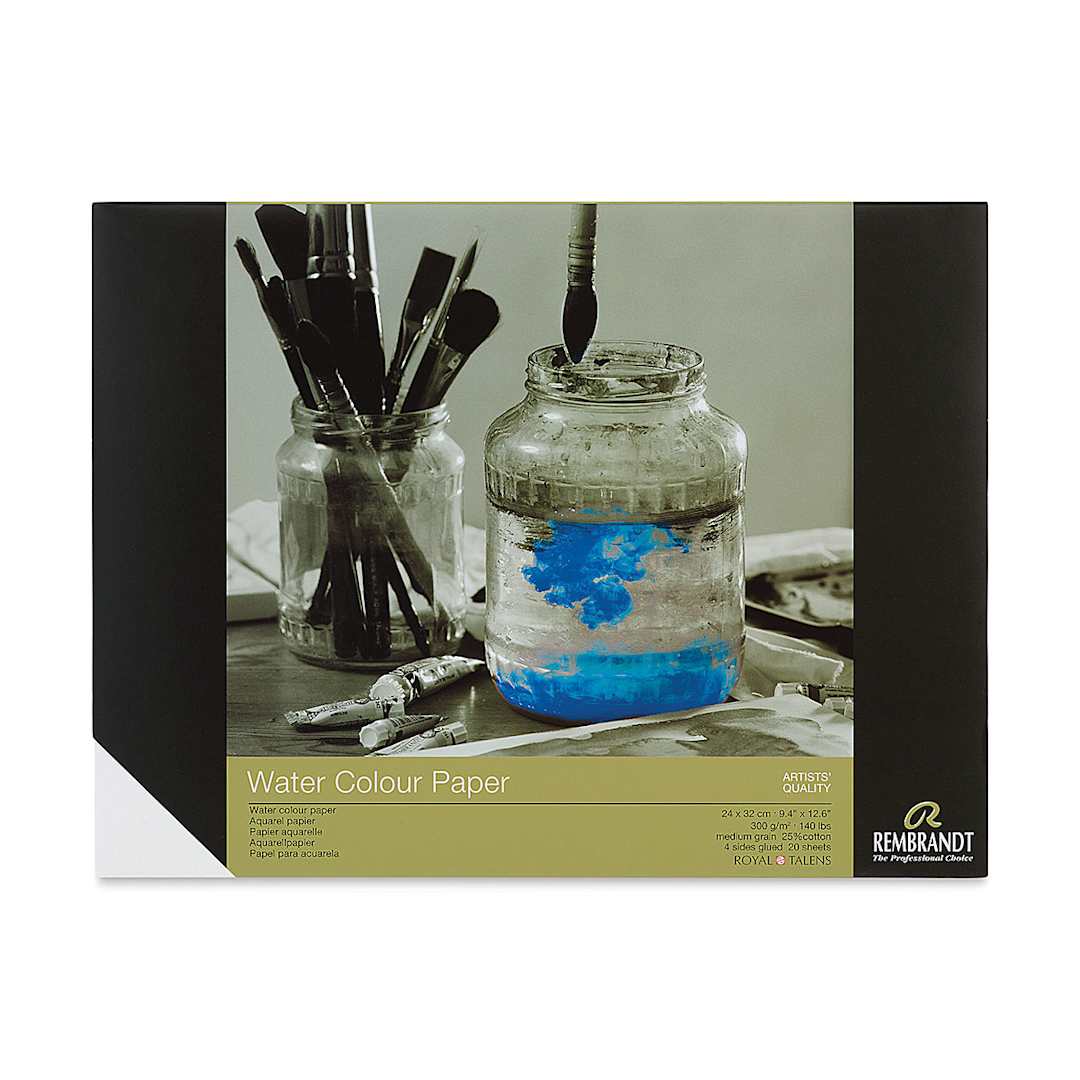 Open in modal - Rembrandt 25% Cotton Watercolor Paper Block - 9-1/2" x 12-1/2", front of the cover