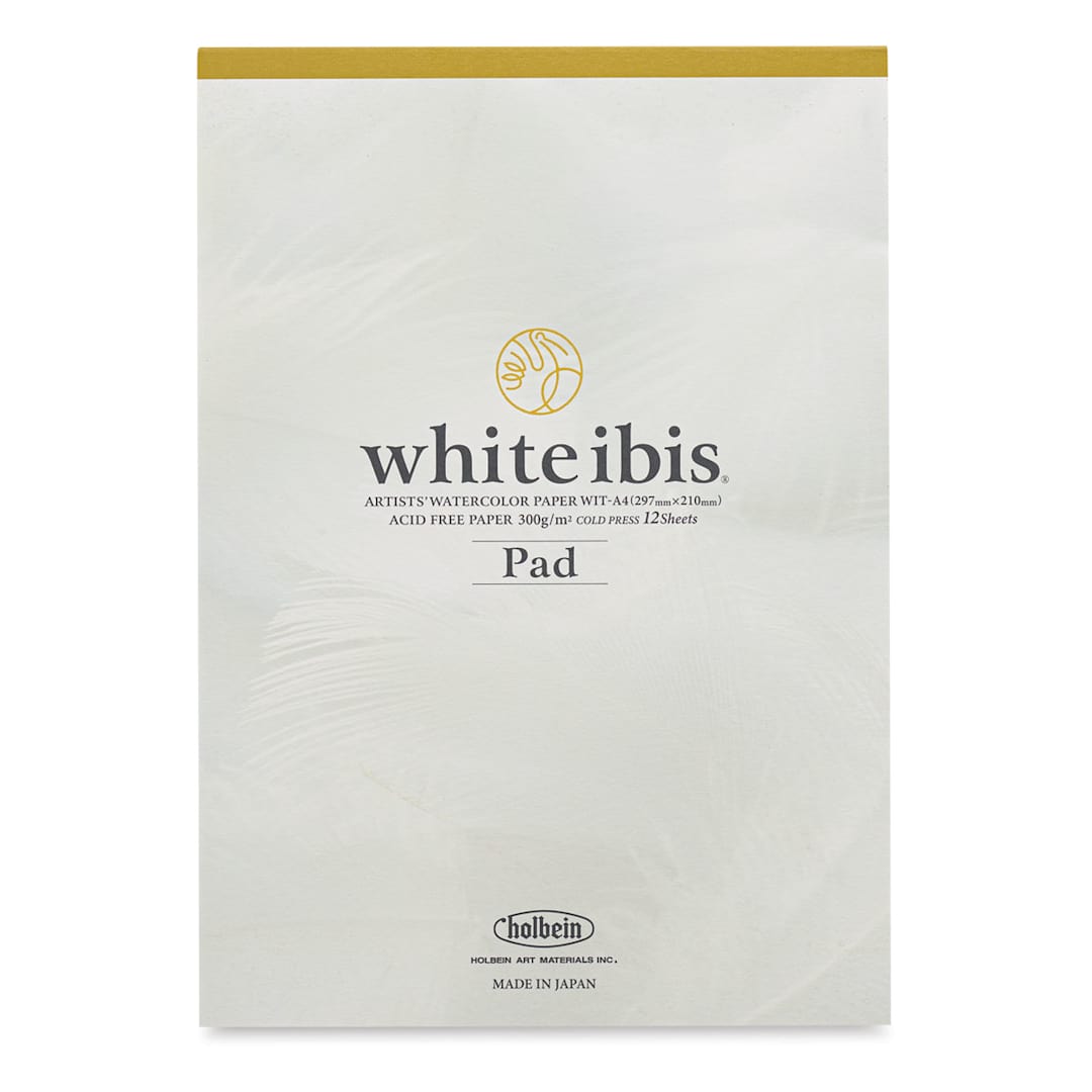 Open in modal - Holbein White Ibis Watercolor Book - 8-1/4" x 11-3/4", Tapebound Pad