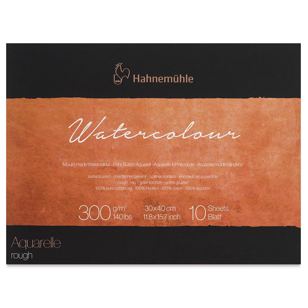 Open in modal - Hahnemühle The Collection Watercolor Block - Rough, 11.8" x 15.7", 140 lb, 10 Sheets front cover