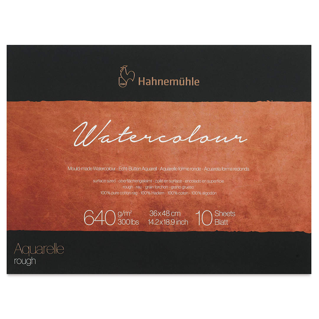 Open in modal - Hahnemühle The Collection Watercolor Block - Rough, 14.1" x 18.9", 300 lb, 10 Sheets front cover
