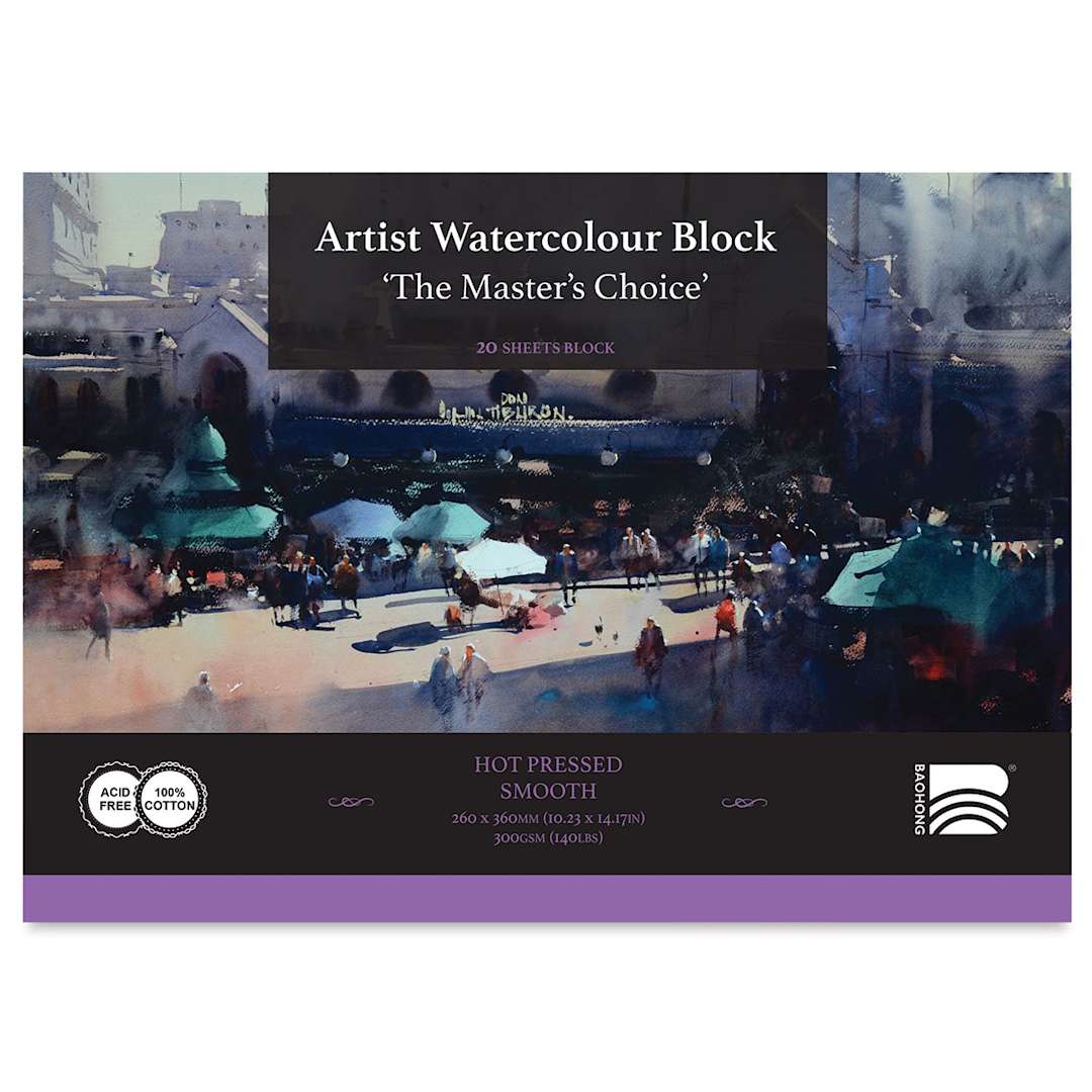 Open in modal - The Master's Choice Artist Watercolor Block - 10.23" x 14.17", Hot Press