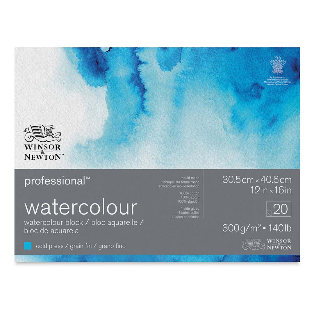 Open in modal - Winsor & Newton Professional Watercolor Block - 12" x 16", Cold Press