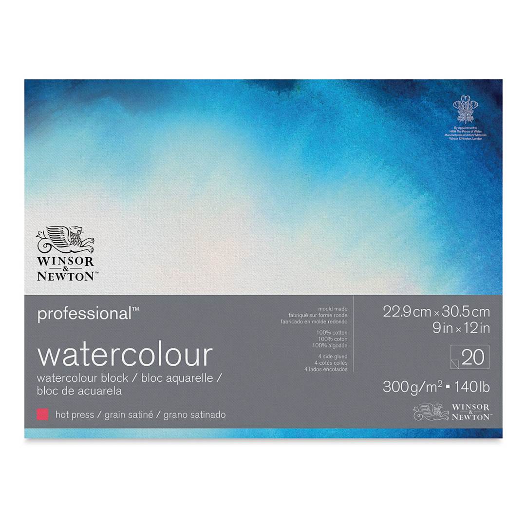 Open in modal - Winsor & Newton Professional Watercolor Block - 9" x 12", Hot Press