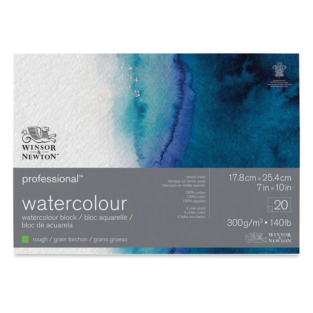Open in modal - Winsor & Newton Professional Watercolor Block - 7" x 10", Rough Press