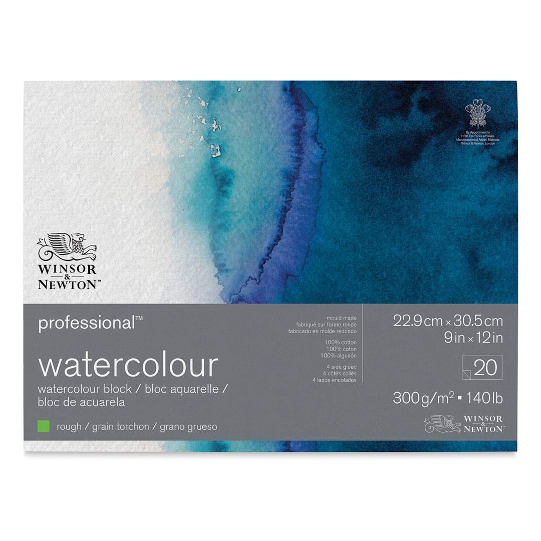 Open in modal - Winsor & Newton Professional Watercolor Block - 9" x 12", Rough Press