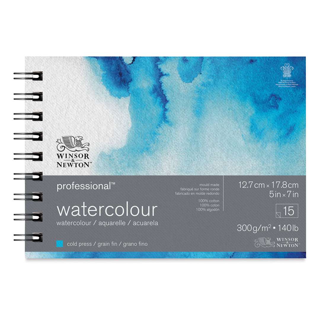 Open in modal - Winsor & Newton Professional Watercolor Pad - 5" x 7", Wirebound