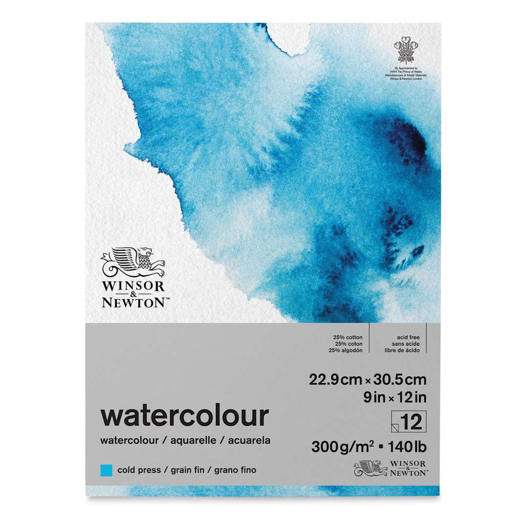 Open in modal - Winsor & Newton Watercolor Pad - 9" x 12", Gluebound
