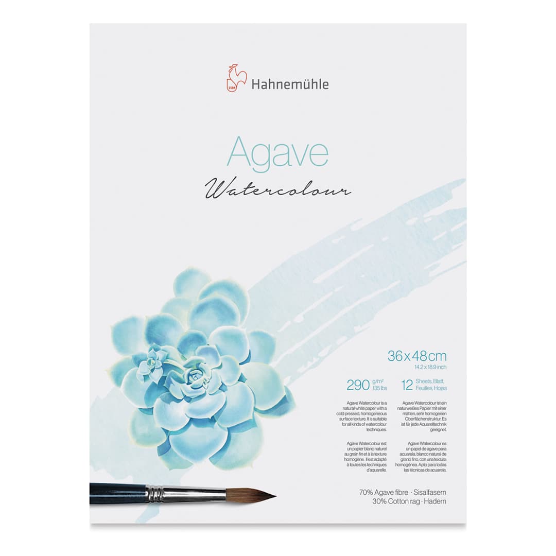 Open in modal - Hahnemühle Agave Watercolor Paper - 14.2" x 18.9", 12 Sheets