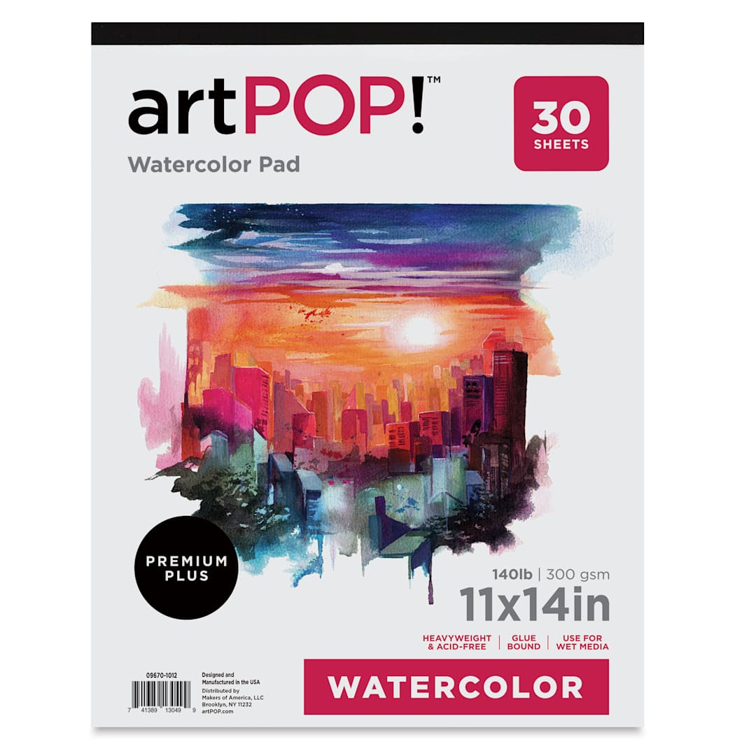 Open in modal - artPOP! Watercolor Pad - 11" x 14", 30 sheets