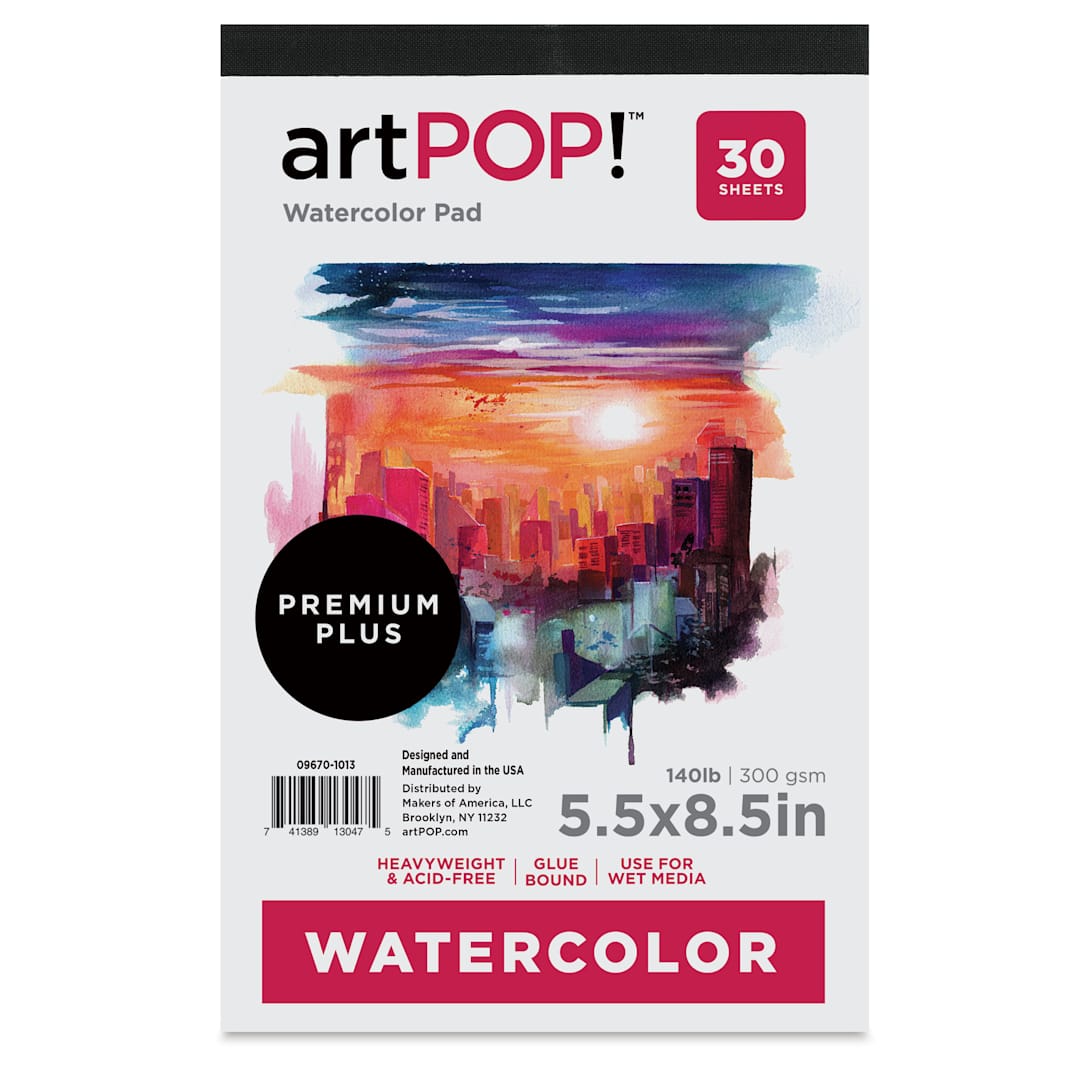 Open in modal - artPOP! Watercolor Pad - 5-1/2" x 8-1/2", 30 sheets