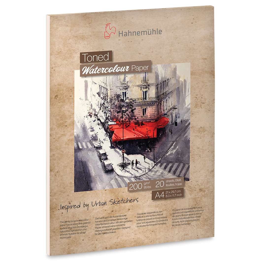 Open in modal - Hahnemühle Toned Watercolor Paper Pad - Beige, 8.3" x 11.7"