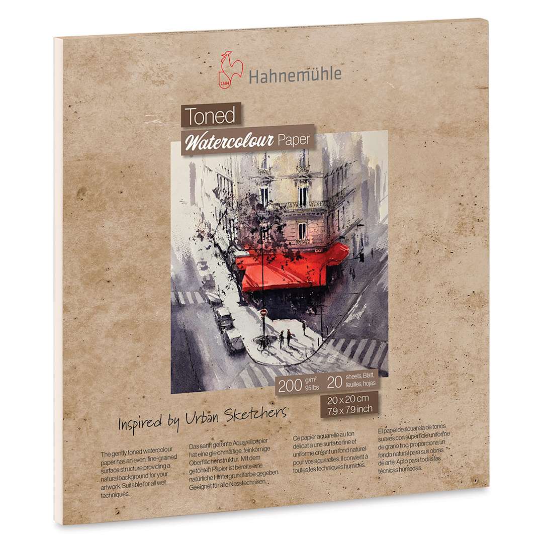 Open in modal - Hahnemühle Toned Watercolor Paper Pad - Beige, 7.9" x 7.9"