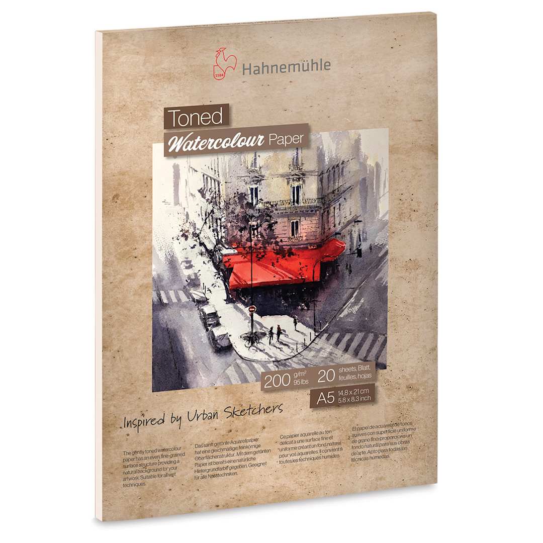 Open in modal - Hahnemühle Toned Watercolor Paper Pad - Beige, 5.8" x 8.3"