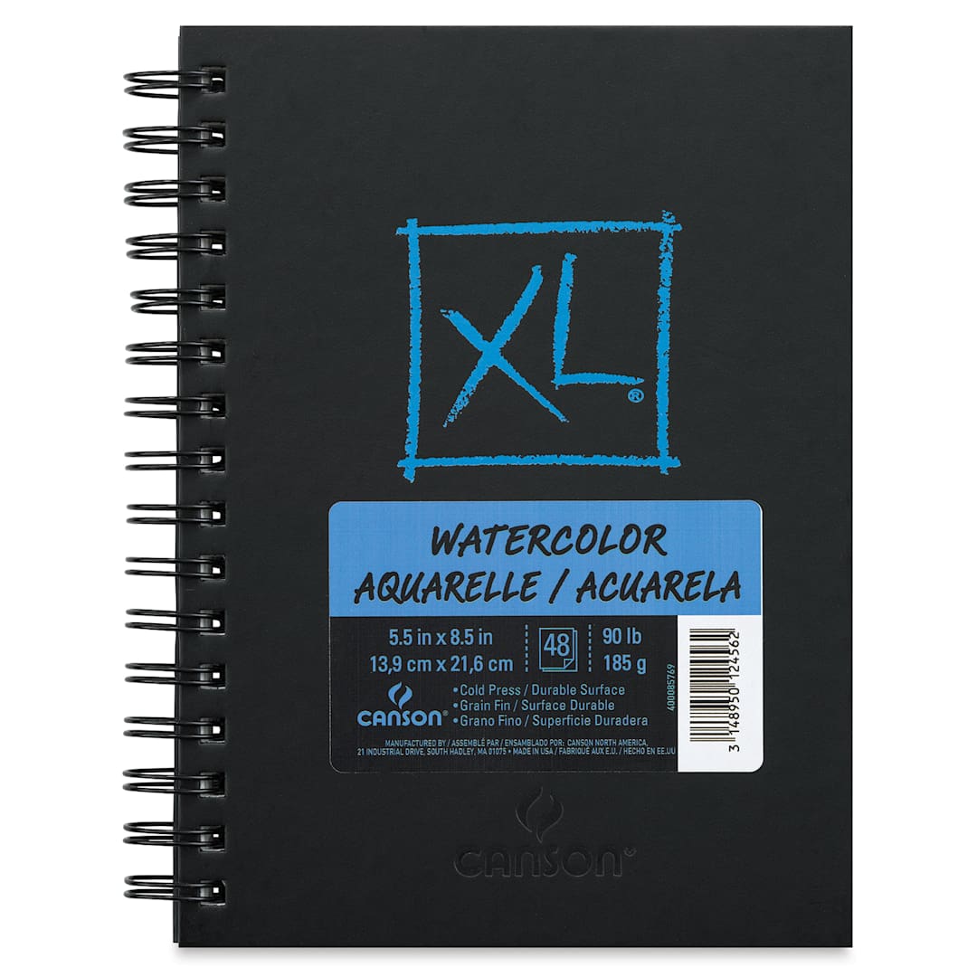 Open in modal - Canson XL Watercolor Book - 5-1/2" x 8-1/2", 48 Sheets