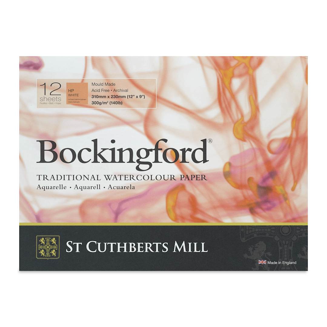 Open in modal - Bockingford Watercolor Gluebound Pad - Hot Press, 12" x 9" (front cover)