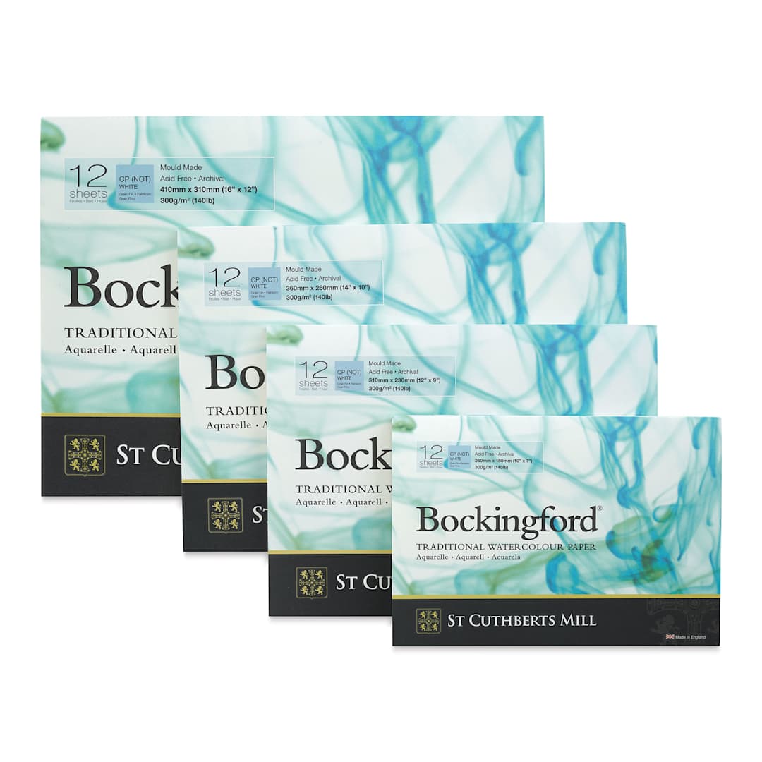 Open in modal - Bockingford Watercolor Gluebound Pads, Cold Press in a variety of sizes