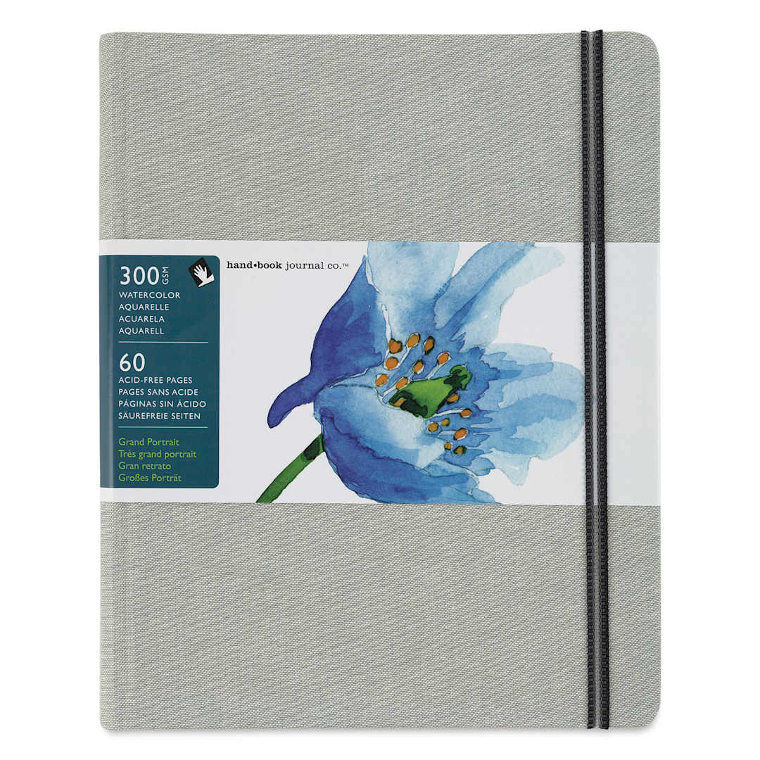 Open in modal - Handbook Journal Co. Watercolor Journal - 8-1/4" x 10-1/2", Portrait, front of the notebook