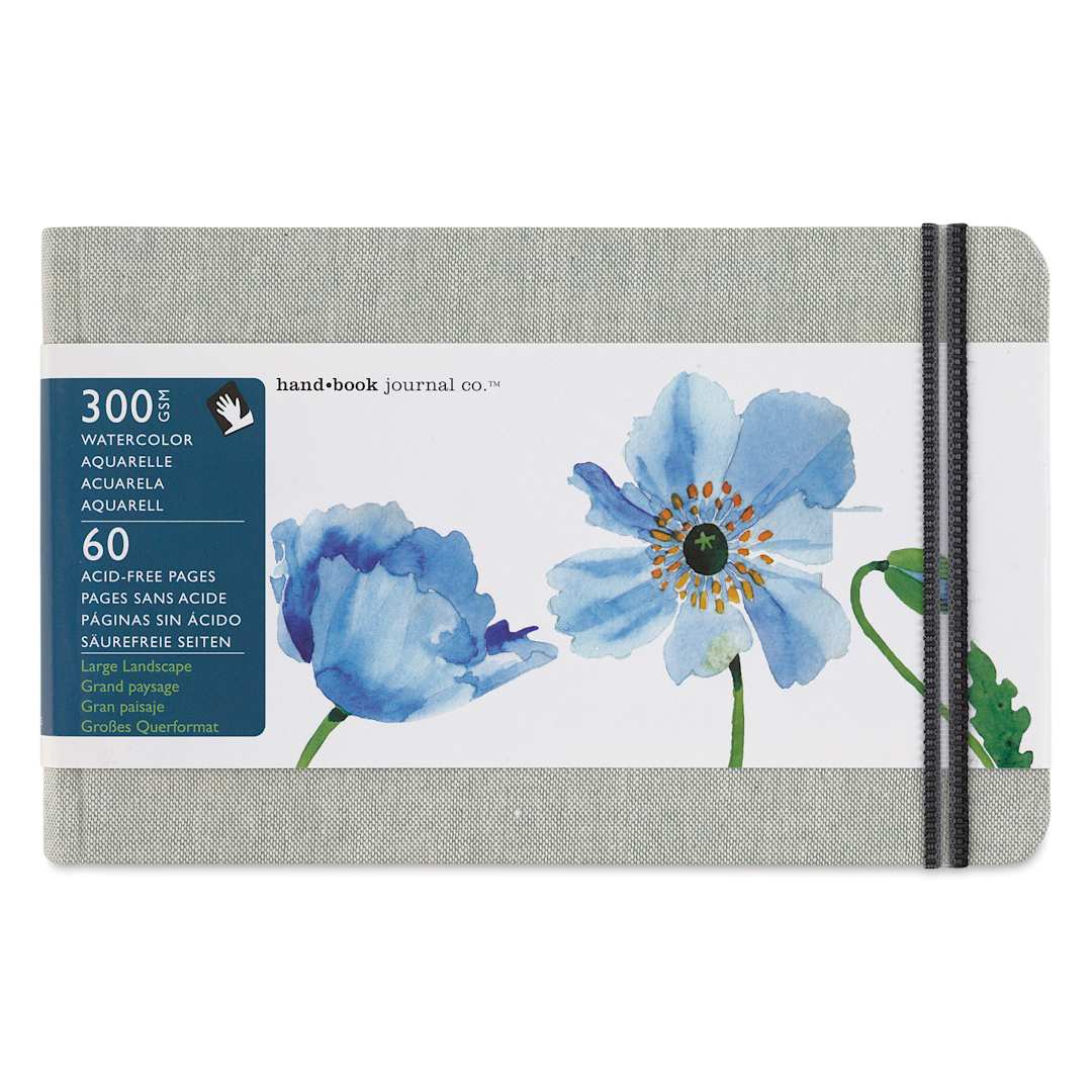 Open in modal - Handbook Journal Co. Watercolor Journal - 5-1/4" x 8-1/4", Landscape, front of the notebook