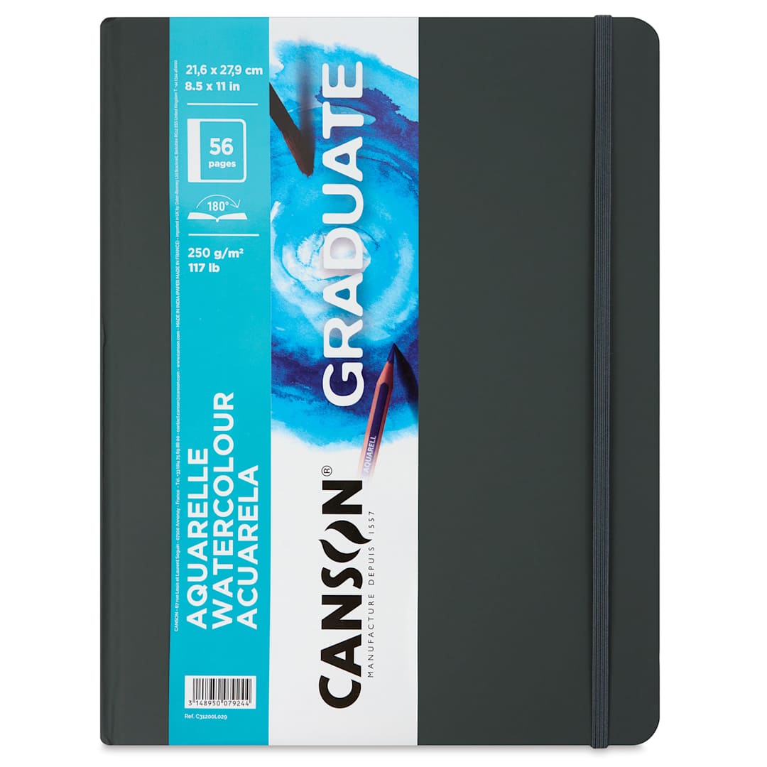 Open in modal - Canson Graduate Watercolor Book - Front cover of the 8-1/2" x 11" pad