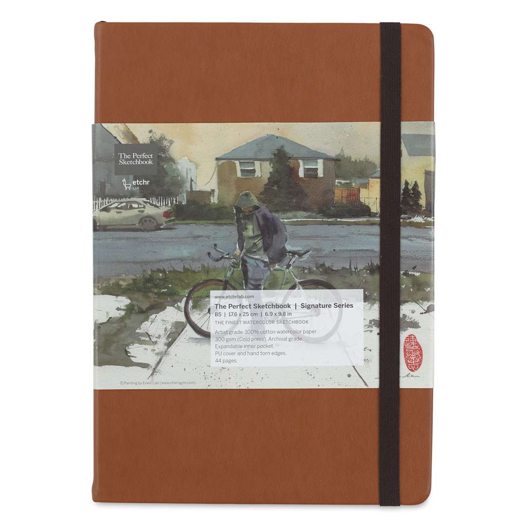 Open in modal - Etchr The Perfect Sketchbooks Signature Series - Tan cover, Cold Press, front