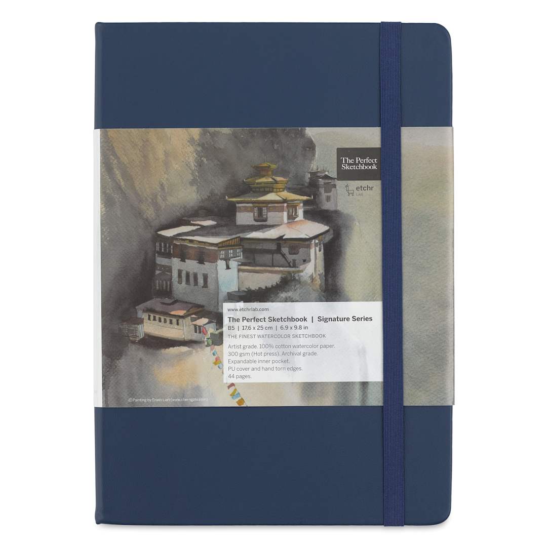 Open in modal - Etchr The Perfect Sketchbooks Signature Series - Royal Blue cover, Hot Press, front