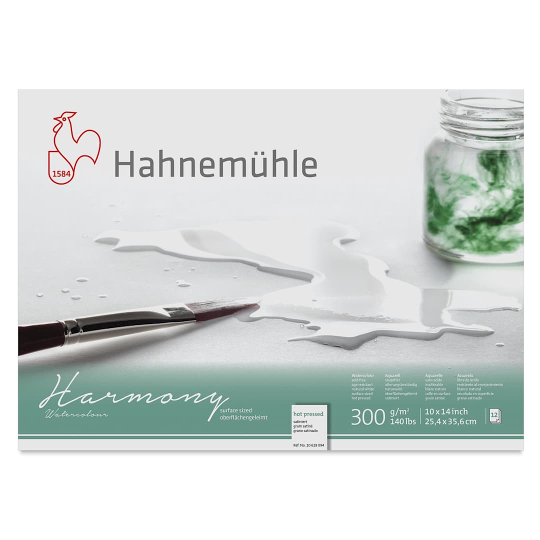 Open in modal - Hahnemühle Harmony Watercolor Block - 10" x 14", Hot Press, front cover