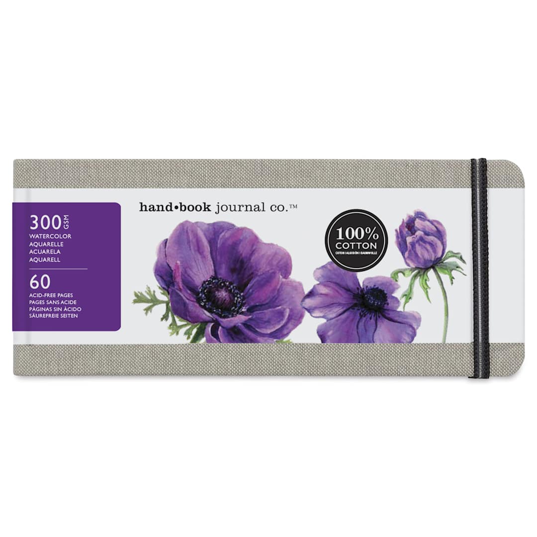 Open in modal - Hand Book Journal Co. 100 Cotton Watercolor Journal - 3.5" x 8.25", Landscape