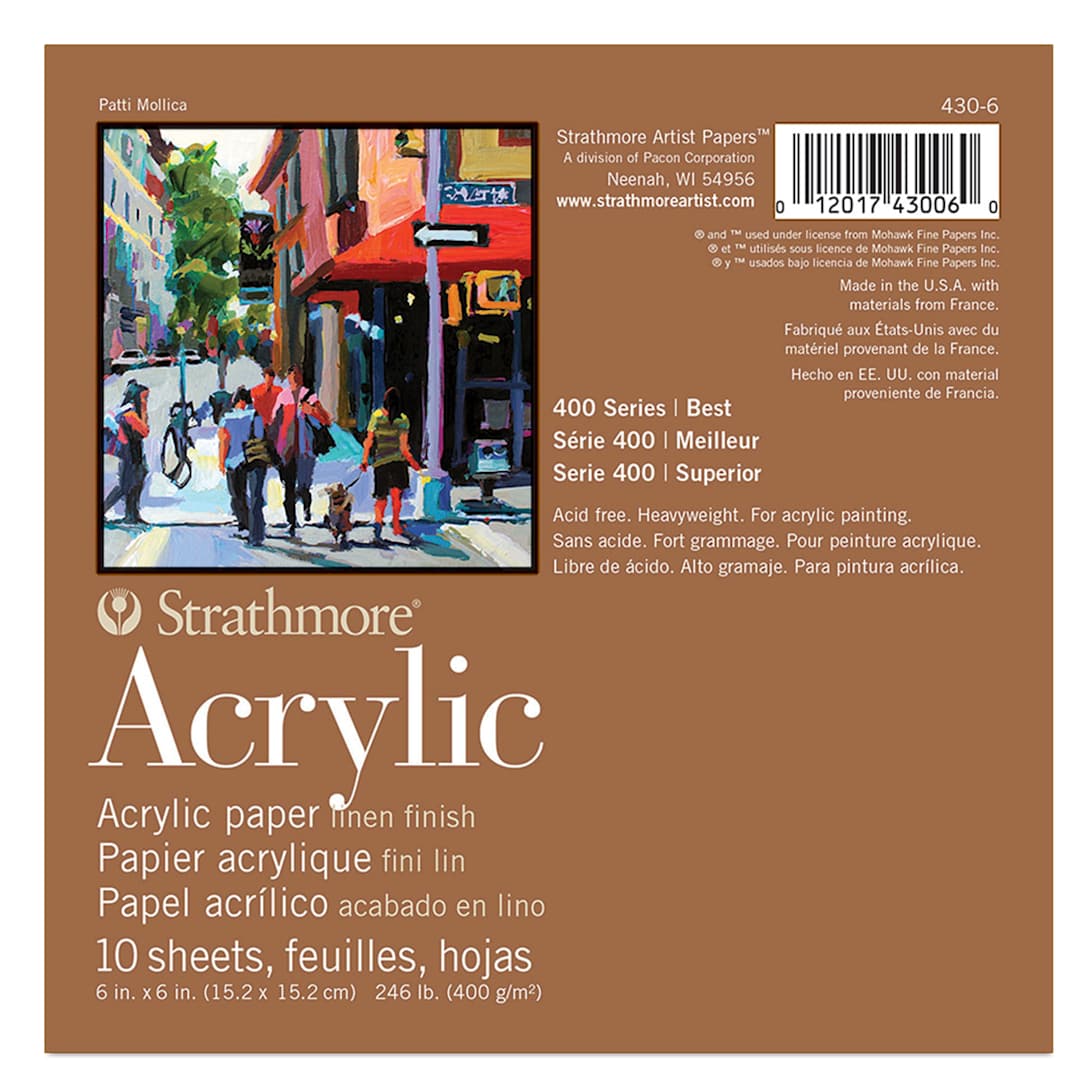 Open in modal - Strathmore 400 Acrylic Pad 6" x 6"  Front Cover 