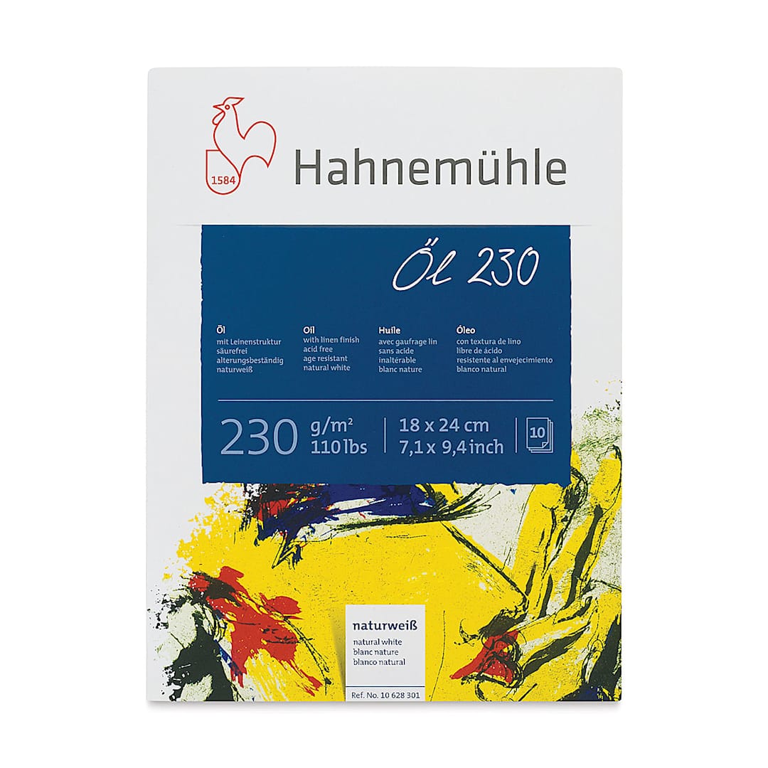 Open in modal - Hahnemühle Oil and Acrylic Paper Pad - 7" x 9 1/2", 110 lb (230 gsm), 10 Sheets