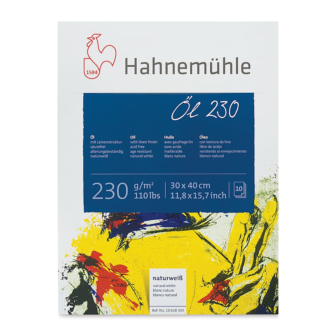 Open in modal - Hahnemühle Oil and Acrylic Paper Pad - 12" x 16", 110 lb (230 gsm), 10 Sheets