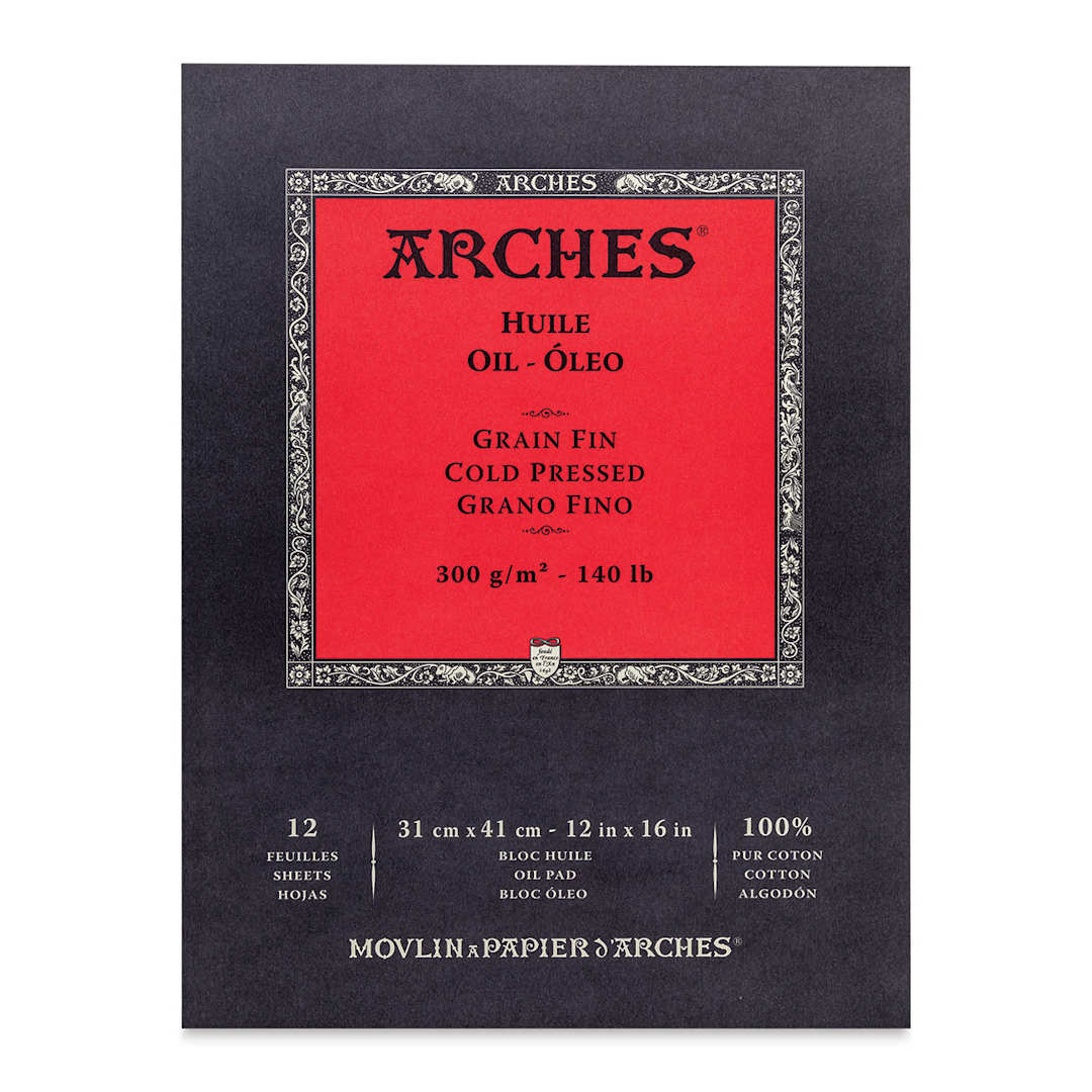 Open in modal - Arches Oil Paper Pads - 12" x 16", 12 Sheets