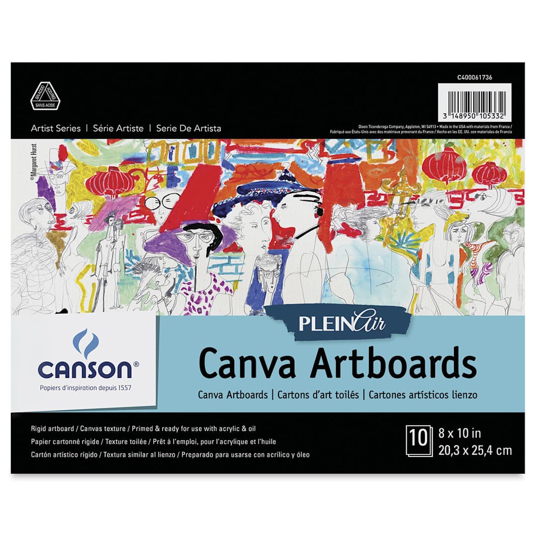 Open in modal - Canson Plein Air Canva Artboard Pad - 8" x 10", front cover 