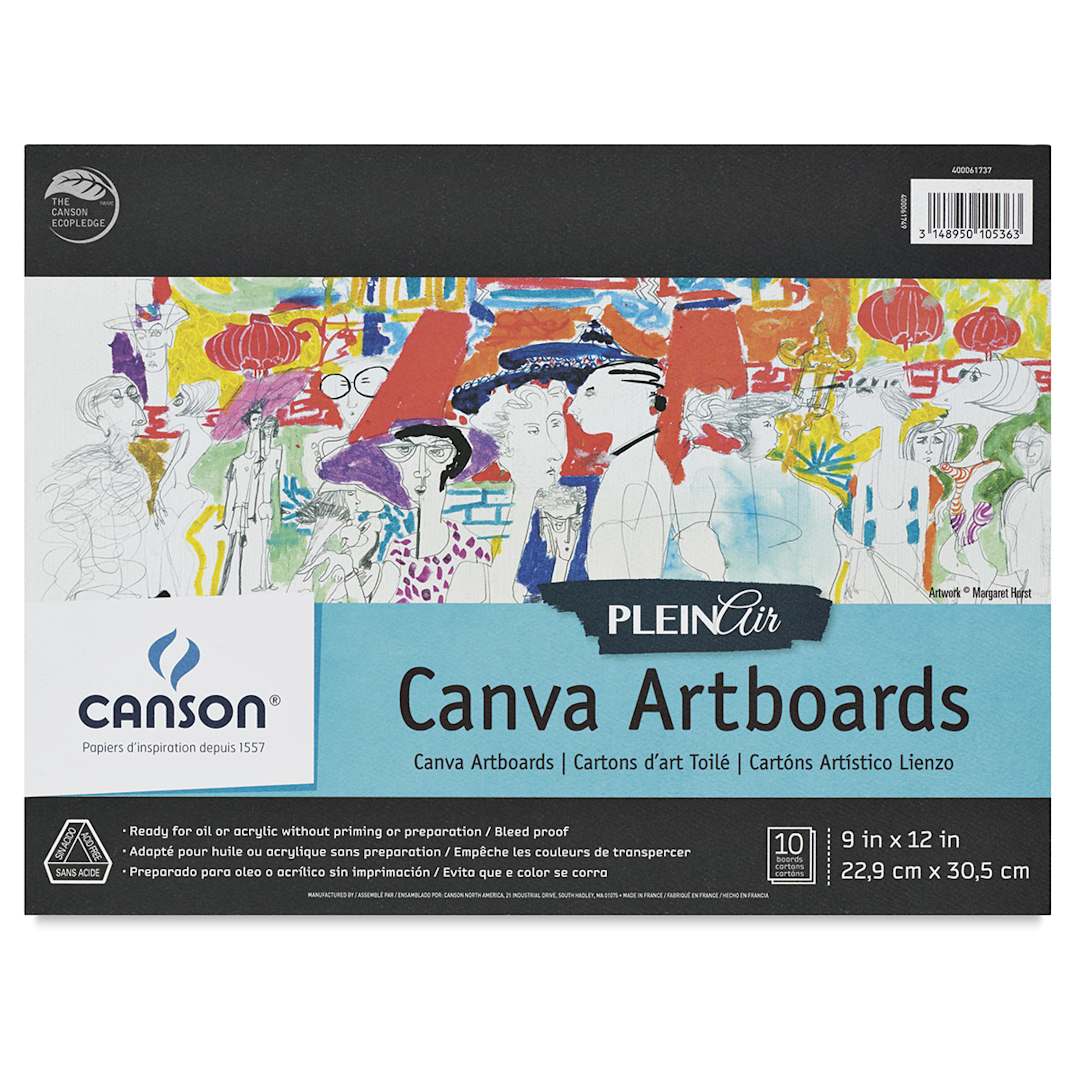 Open in modal - Canson Plein Air Canva Artboard Pad - 9" x 12", front cover